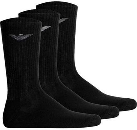 Chaussettes hautes Emporio Armani Pack x3 eagle Noir - Giorgio Armani - Modalova