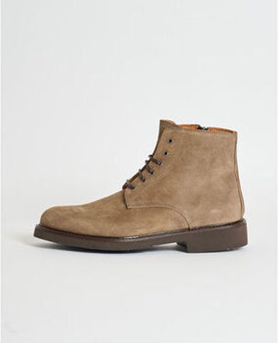 Boots Bottines à lacets en daim Beige - Exton - Modalova