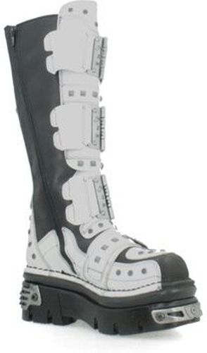 Bottes HIGH BOOT METALLIC M800 C2 HIGH Blanc - New Rock - Modalova