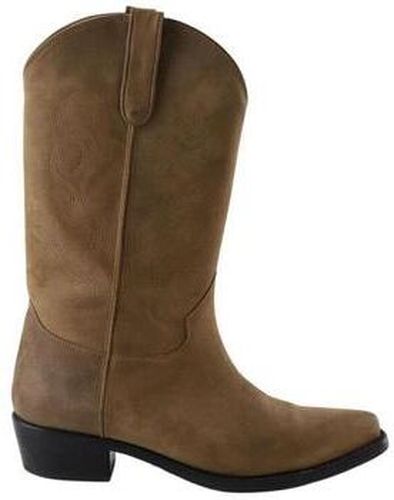 Bottes Bottes western en cuir marron Marron - ANINE BING - Modalova