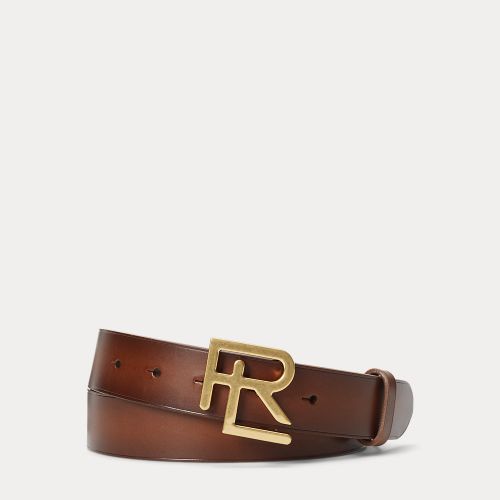 Ceinture en cuir tanné avec boucle RL - Purple Label - Modalova