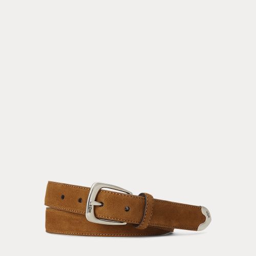 Ceinture western en vachette velours - Purple Label - Modalova