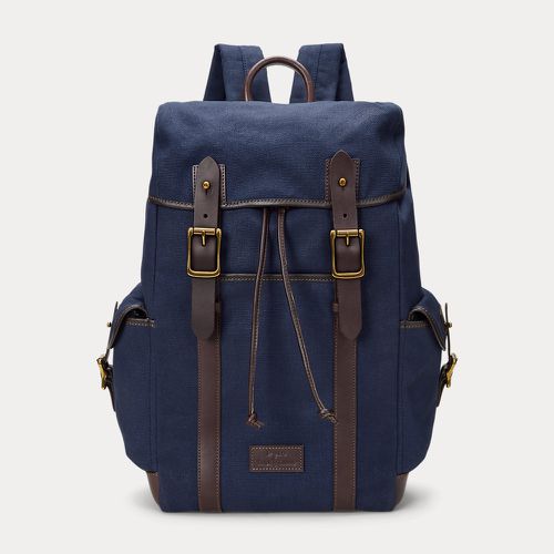 Sac à dos bordé de cuir en toile - Polo Ralph Lauren - Modalova