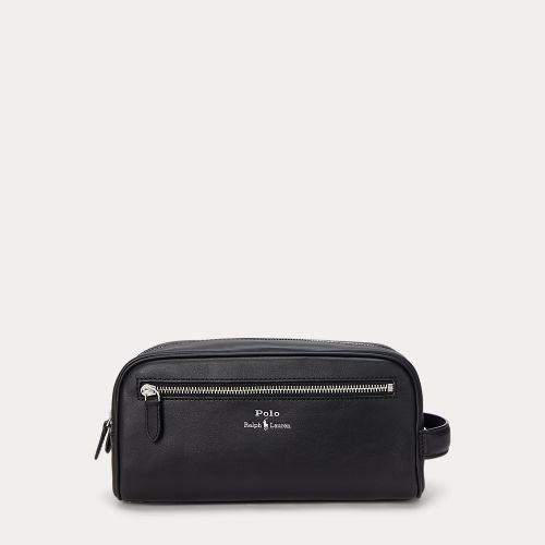 Trousse de voyage en cuir lisse - Polo Ralph Lauren - Modalova