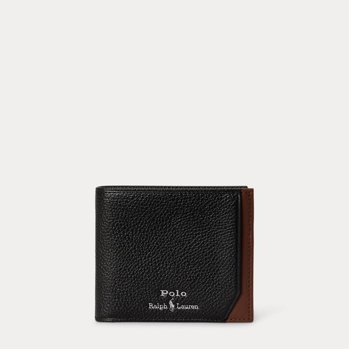 Porte billets en cuir bicolore - Polo Ralph Lauren - Modalova