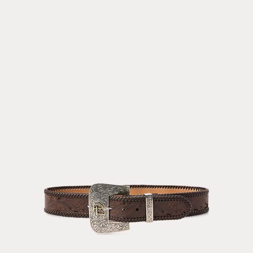 Ceinture à boucle travaillée en vachette - Collection - Modalova