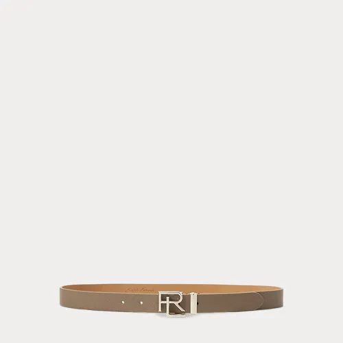 Ceinture fine RL en vachette chagrin - Collection - Modalova