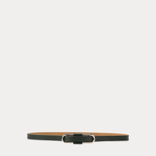 Ceinture fine en vachette à boucle ovale - Collection - Modalova
