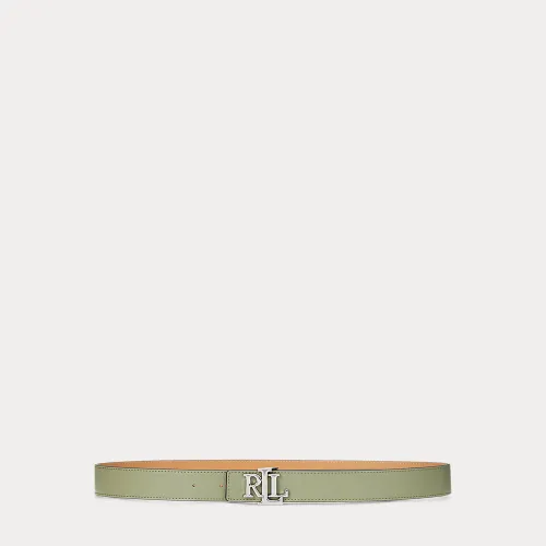 Ceinture réversible à logo en cuir - Lauren - Modalova