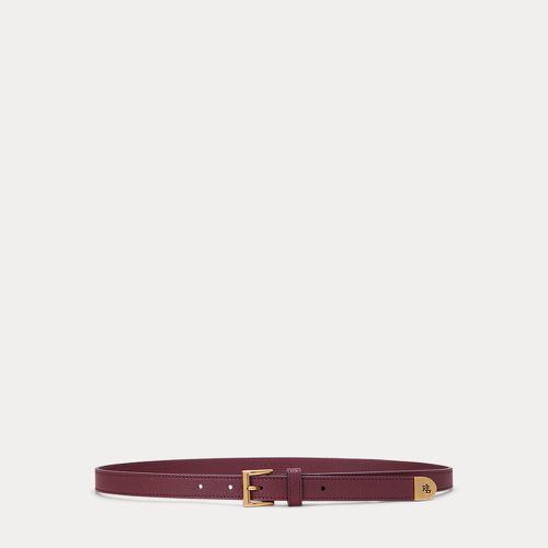 Ceinture fine en cuir chagrin - Lauren - Modalova