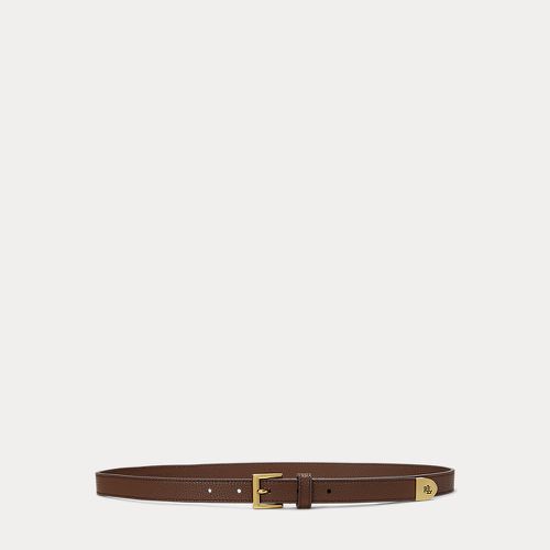 Ceinture fine en cuir chagrin - Lauren - Modalova