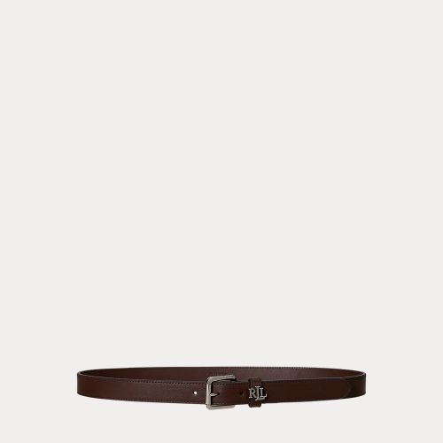 Ceinture fine passant à logo en cuir - Lauren - Modalova