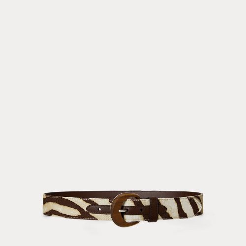 Ceinture large zèbre à boucle en bois - Lauren - Modalova
