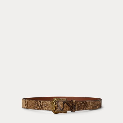 Ceinture boucle travaillée façon python - Lauren - Modalova