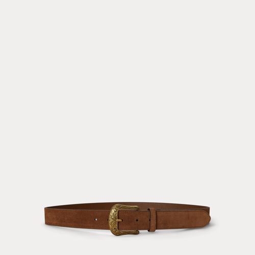 Ceinture à boucle travaillée en daim - Lauren - Modalova