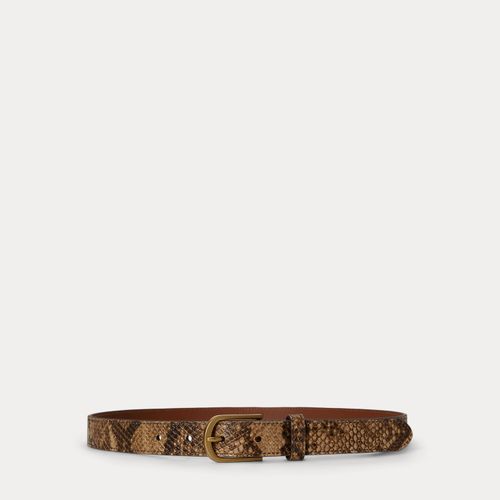 Ceinture fine gaufrée à boucle ronde - Lauren - Modalova