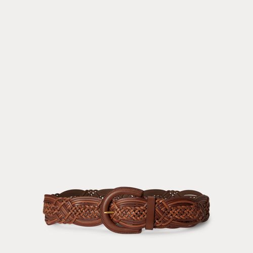 Ceinture large en vachette tressée - Lauren - Modalova