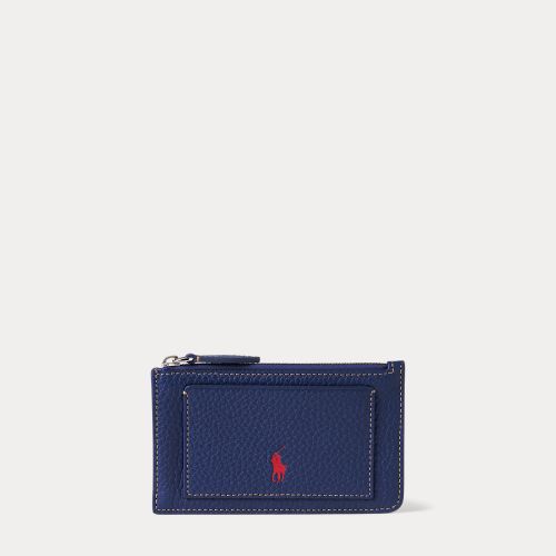 Porte-cartes Polo Play zippé en cuir - Polo Ralph Lauren - Modalova