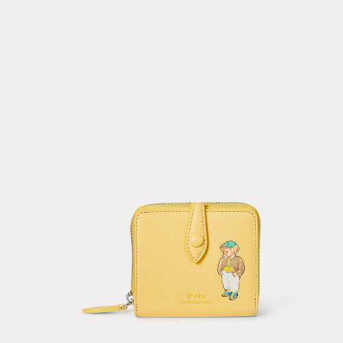 Portefeuille compact Polo Bear en cuir - Polo Ralph Lauren - Modalova