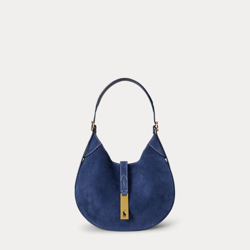Petit sac Shoulder Polo ID en daim - Polo Ralph Lauren - Modalova
