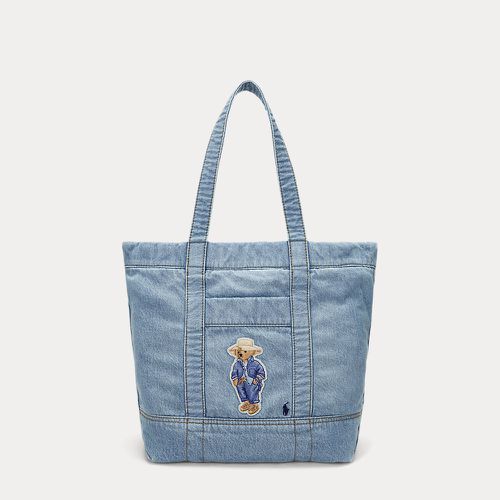 Cabas Polo Bear moyen en denim - Polo Ralph Lauren - Modalova