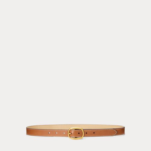 Ceinture fine avec boucle ovale en cuir - Polo Ralph Lauren - Modalova