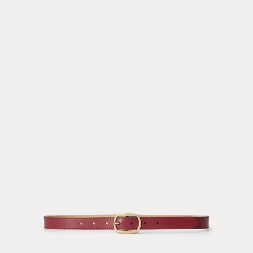 Ceinture fine avec boucle ovale en cuir - Polo Ralph Lauren - Modalova