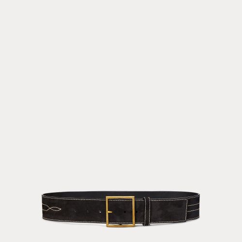 Ceinture large western vachette velours - Polo Ralph Lauren - Modalova