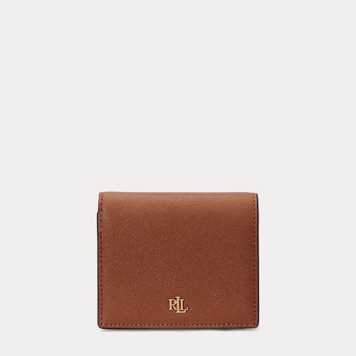 Portefeuille compact en cuir hachuré - Lauren - Modalova