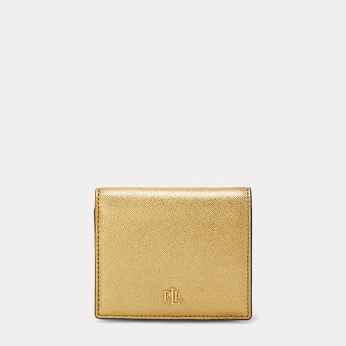 Portefeuille compact en cuir hachuré - Lauren - Modalova