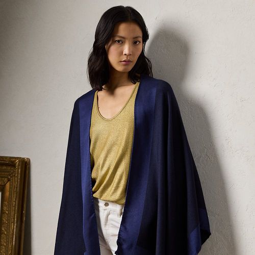 Poncho RL en jacquard soie et cachemire - Collection - Modalova