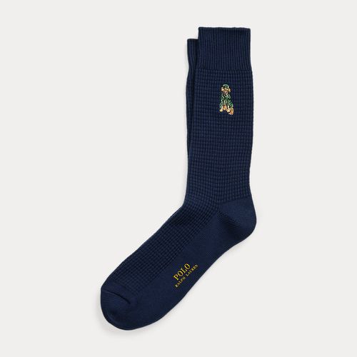 Chaussettes tricot gaufré broderie chien - Polo Ralph Lauren - Modalova