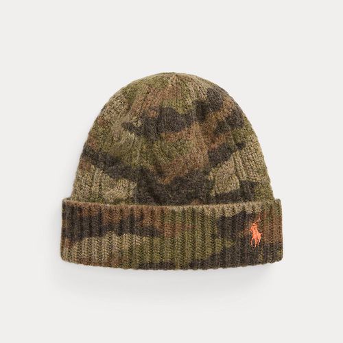 Bonnet torsadé camouflage laine mélangée - Polo Ralph Lauren - Modalova