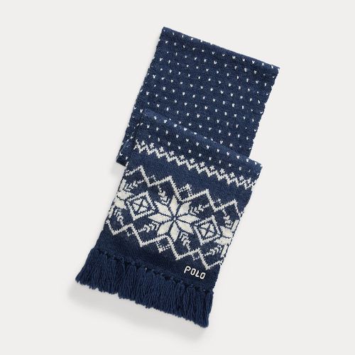 Écharpe motif flocons de neige en laine - Polo Ralph Lauren - Modalova