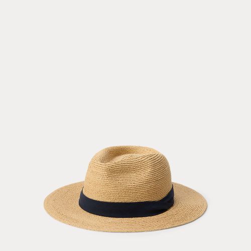 Fedora en raphia bordé de popeline - Polo Ralph Lauren - Modalova