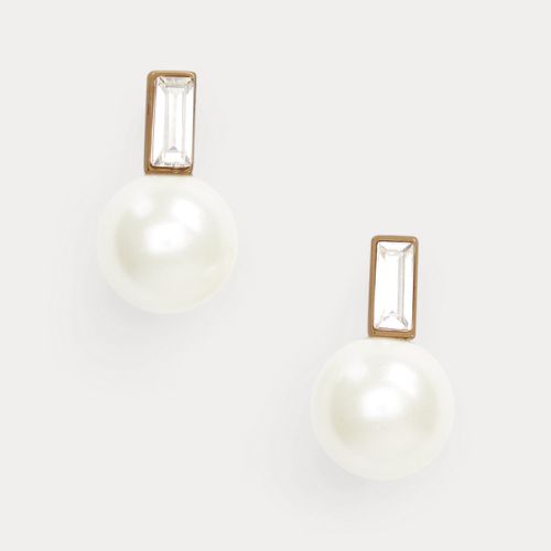 Puces dorées cristaux-perles fantaisie - Lauren - Modalova