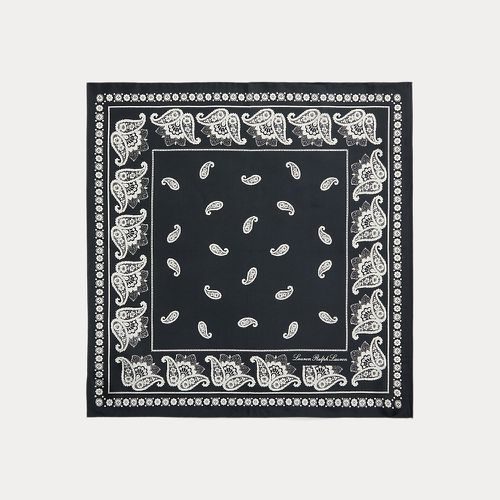 Bandana motif cachemire en soie habotai - Lauren - Modalova