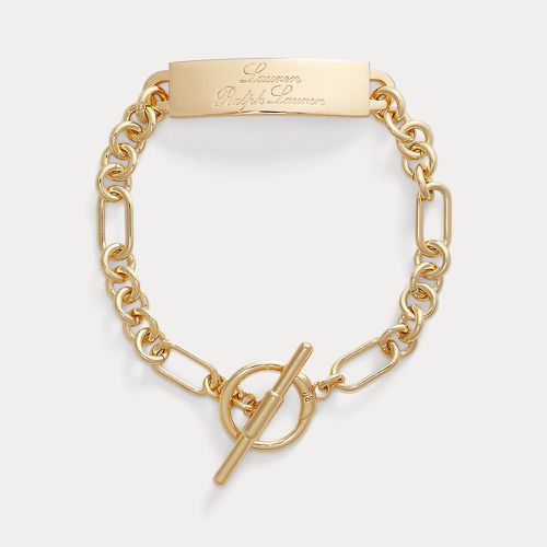 Bracelet flexible doré à logo - Lauren - Modalova