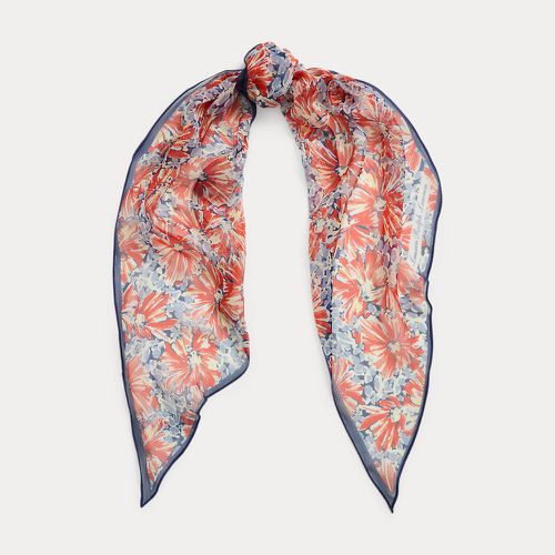 Foulard mousseline de soie fleurie - Lauren - Modalova