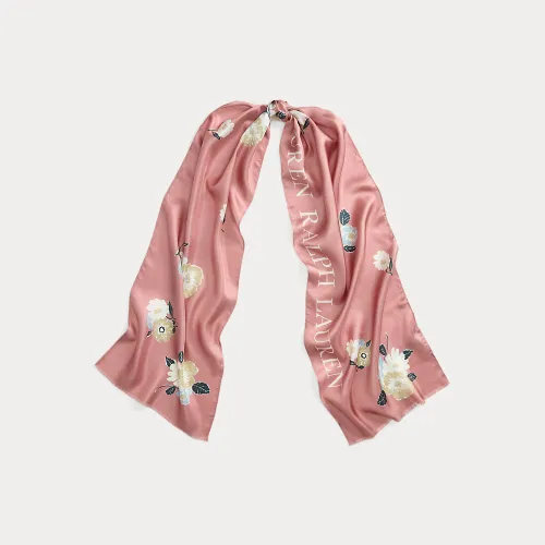 Écharpe en soie à motif fleuri - Lauren - Modalova