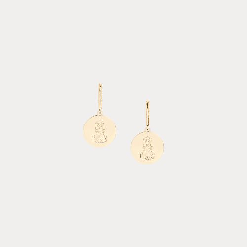 Pendants d'oreille plaqués or à logo - Lauren - Modalova