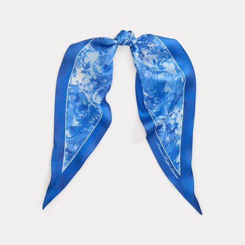 Foulard losange motif cachemire en soie - Lauren - Modalova