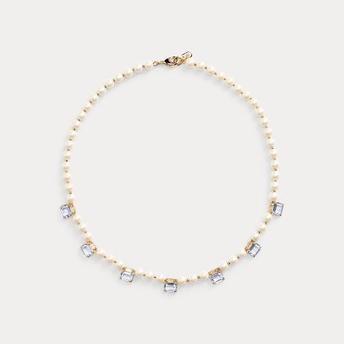 Collier plaqué or perles et pierres - Lauren - Modalova