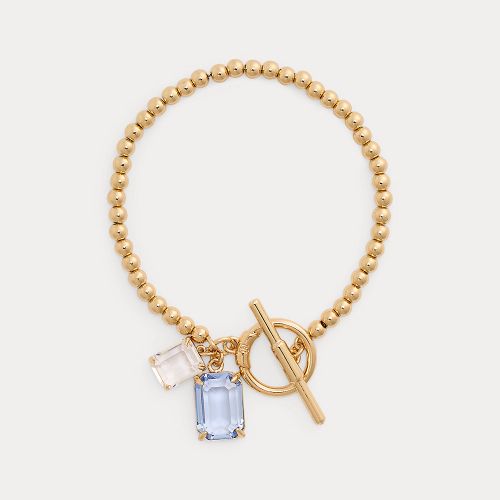 Bracelet flexible perlé plaqué or pierre - Lauren - Modalova