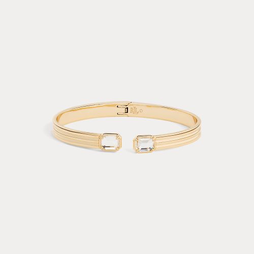 Bracelet manchette côtelé plaqué or - Lauren - Modalova