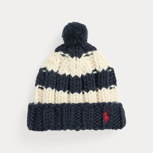 Bonnet rayé à pompon en laine - Polo Ralph Lauren - Modalova