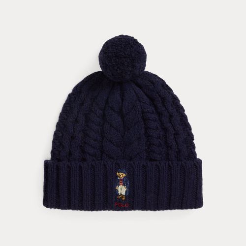 Bonnet à pompon Polo Bear tricot torsadé - Polo Ralph Lauren - Modalova