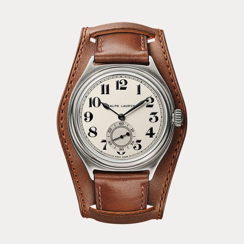 Montre vintage 67 cadran opalin 40 mm - Ralph Lauren - Modalova