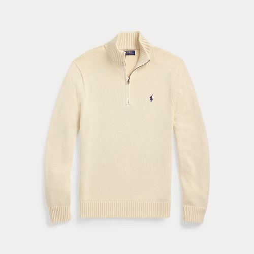 Pull en coton demi-zippé à col cheminée - Polo Ralph Lauren - Modalova