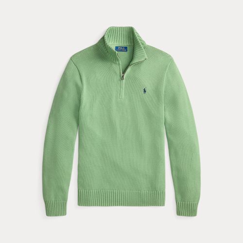 Pull en coton demi-zippé à col cheminée - Polo Ralph Lauren - Modalova